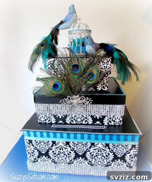 20 Wedding Craft Ideas That Won't Break the Bank 21 DIY Tiered Wedding Card Box