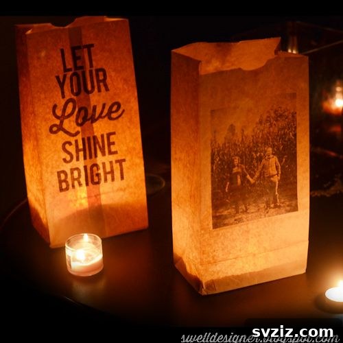 20 Wedding Craft Ideas That Won't Break the Bank 8 Personalized Wedding Luminaries