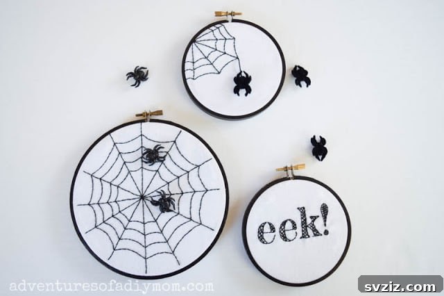 Embroidered Spider Web