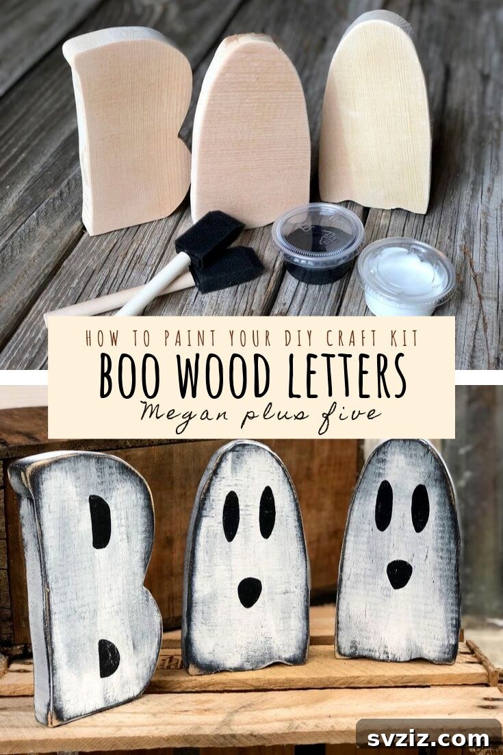 DIY Wood BOO Letters
