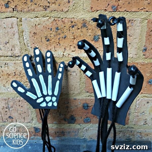 Effortless Halloween Creations for Little Ones 11 Interactive DIY Flexible Skeleton Hands
