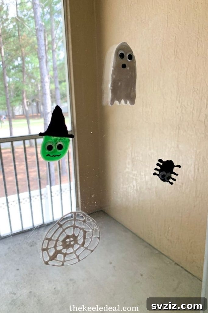 Effortless Halloween Creations for Little Ones 13 Easy DIY Halloween Window Clings