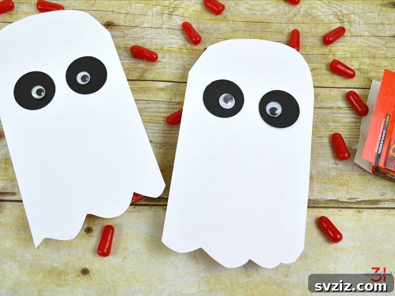 Ghoulishly Good Halloween Paper Creations 12 Ghost Covered Candies