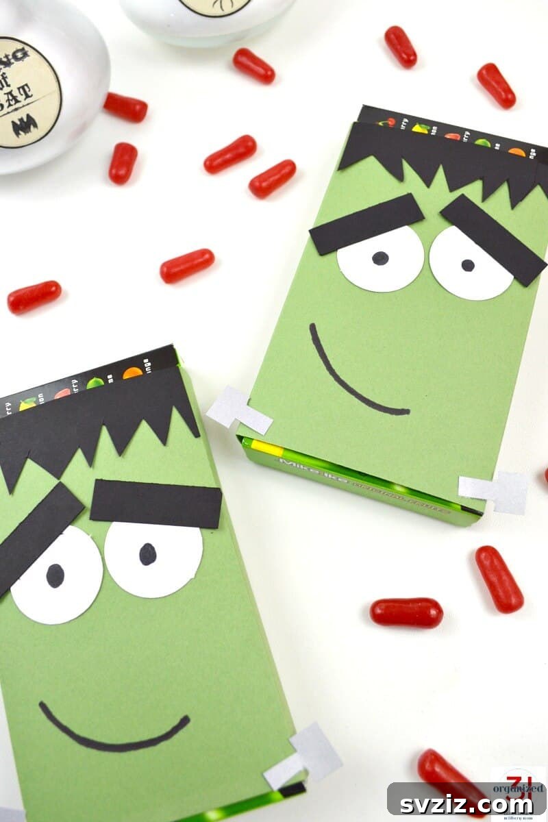 Ghoulishly Good Halloween Paper Creations 13 Frankenstein Candy Box