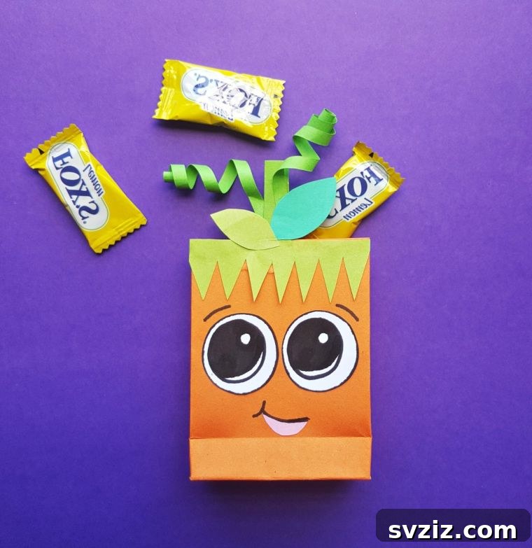 Ghoulishly Good Halloween Paper Creations 19 Pumpkin Candy Bag