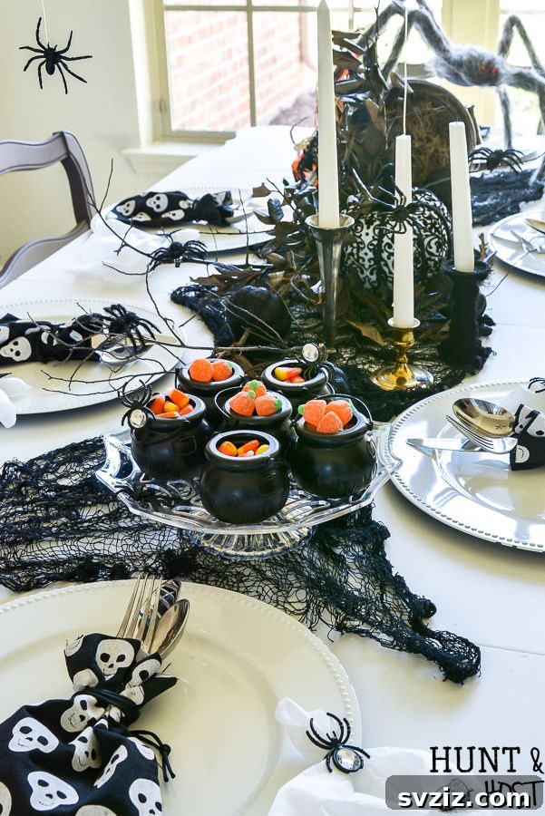 20 Spooktacular Halloween Decorating Ideas 9 Halloween Farmhouse Table Setting on a Budget
