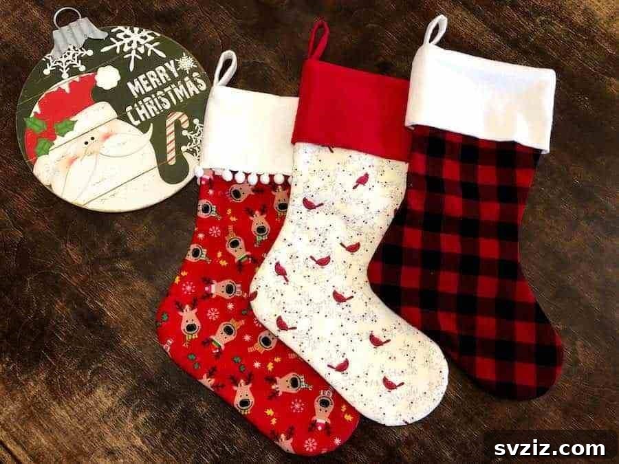 20 Effortless Christmas Projects for Adults 12 Handmade Christmas Stocking, a cherished holiday craft