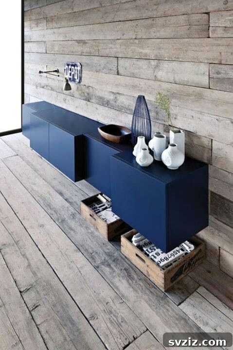 Asymmetrical Floating Cabinet