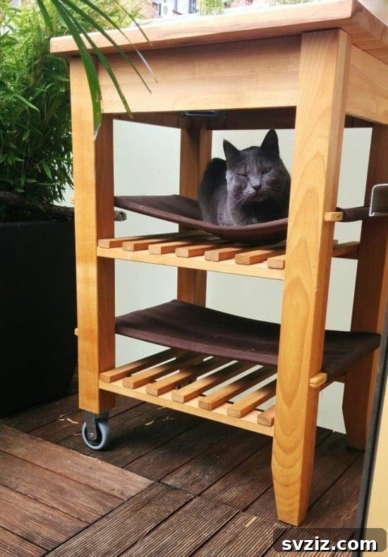 IKEA Upgrades Your Cat Will Purr For 22 Mobile IKEA BEKVÄM Kitchen Cart Cat Hammock
