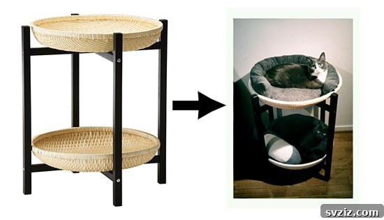 IKEA Upgrades Your Cat Will Purr For 6 IKEA TRENDIG Tray Table Cat Bed Hack
