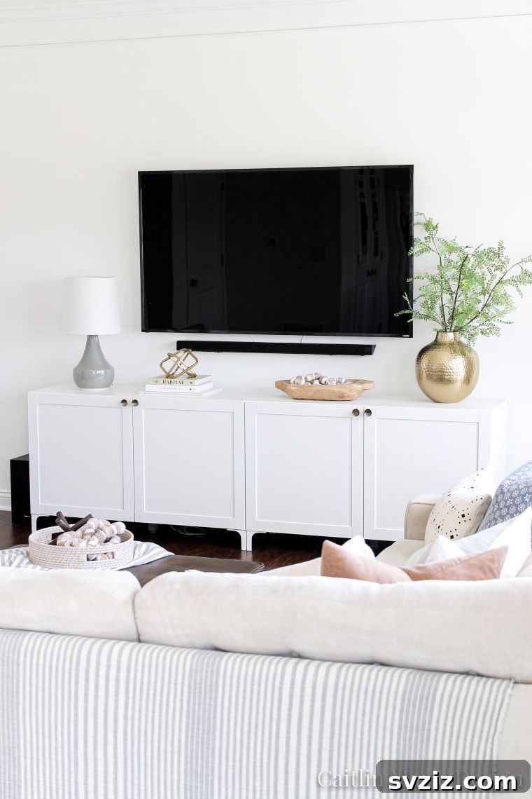 20 Ingenious IKEA TV Stand Upgrades 18 side-by-side BESTA frames