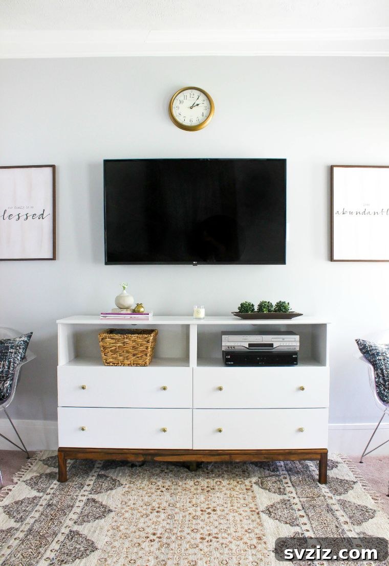20 Ingenious IKEA TV Stand Upgrades 3 TARVA Dresser