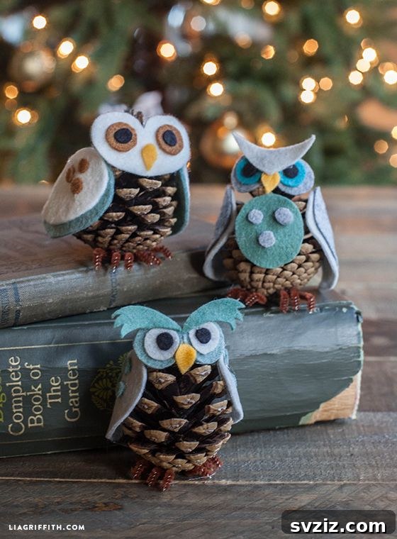 20 Festive Holiday DIYs for Teens 16 Pinecone Owl