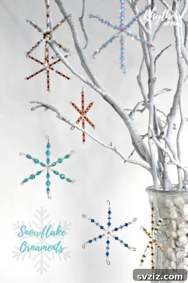20 Festive Holiday DIYs for Teens 22 Beaded snowflakes