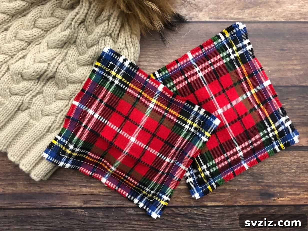 20 Festive Holiday DIYs for Teens 9 Flannel Rice Hand Warmers