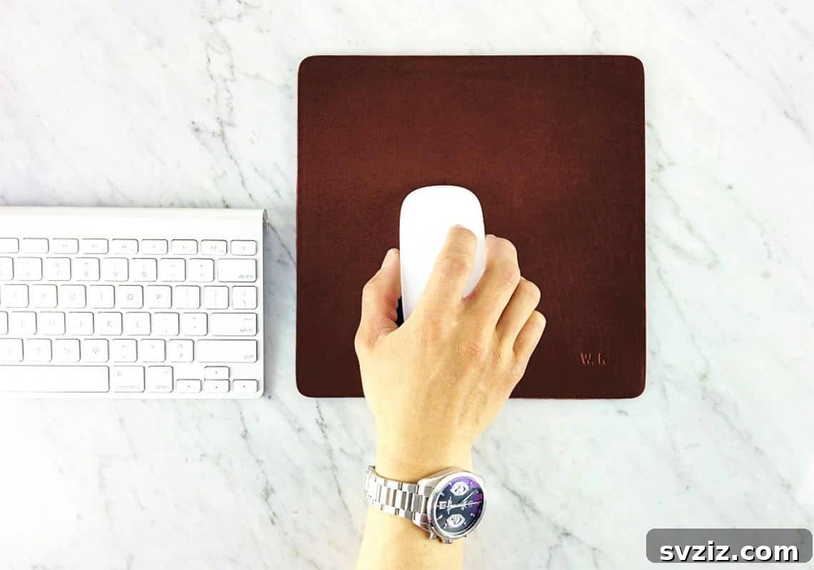 leather mouse pad