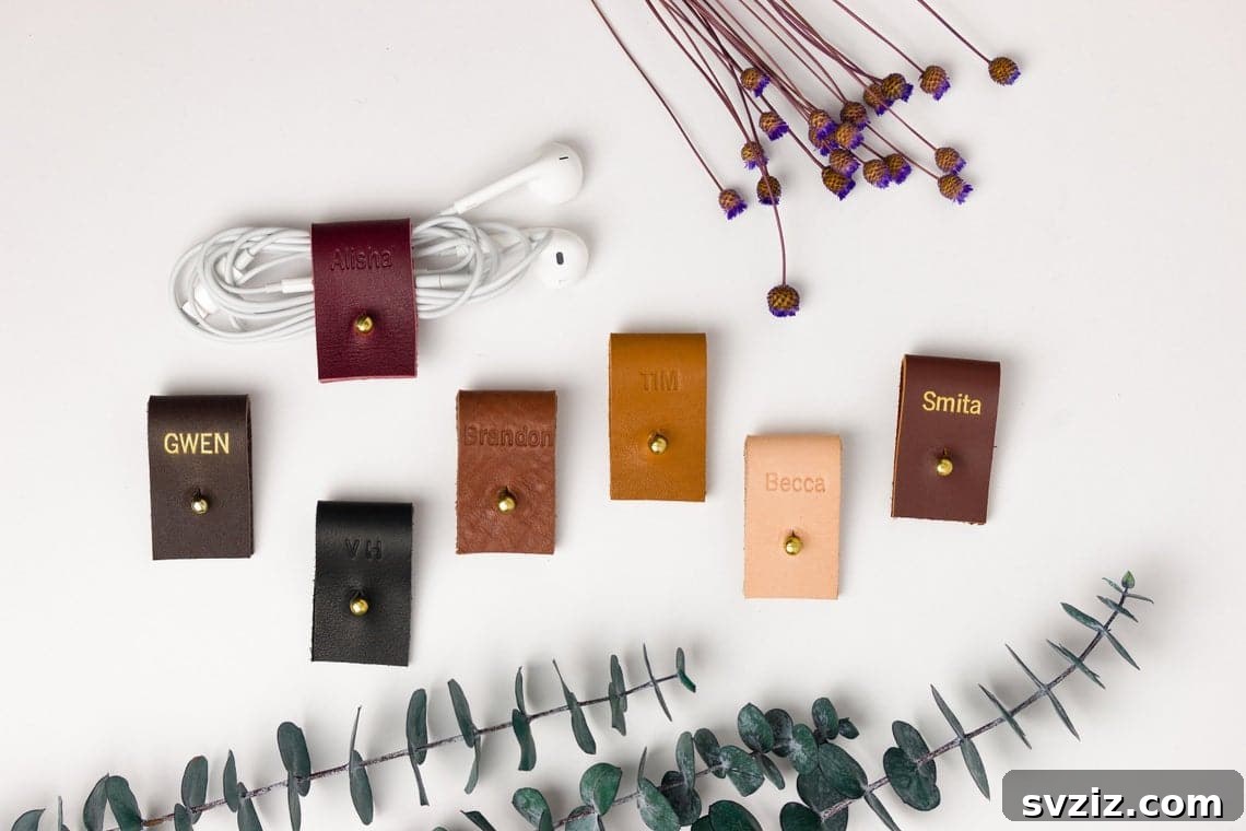 leather cord organizer