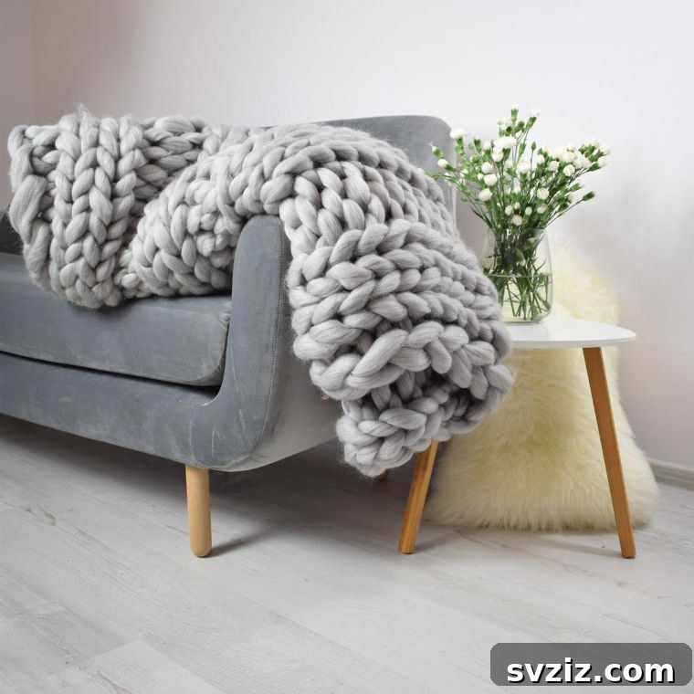 20 Christmas Gifts Mom Will Adore 5 Luxurious Chunky Knit Blanket