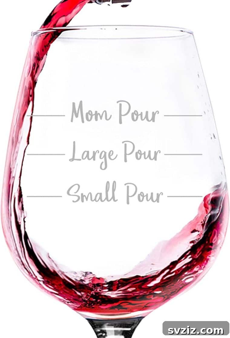 20 Christmas Gifts Mom Will Adore 6 Funny Mom Pour Wine Glass
