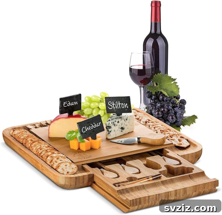 20 Christmas Gifts Mom Will Adore 8 Elegant Cheeseboard with Hidden Cutlery