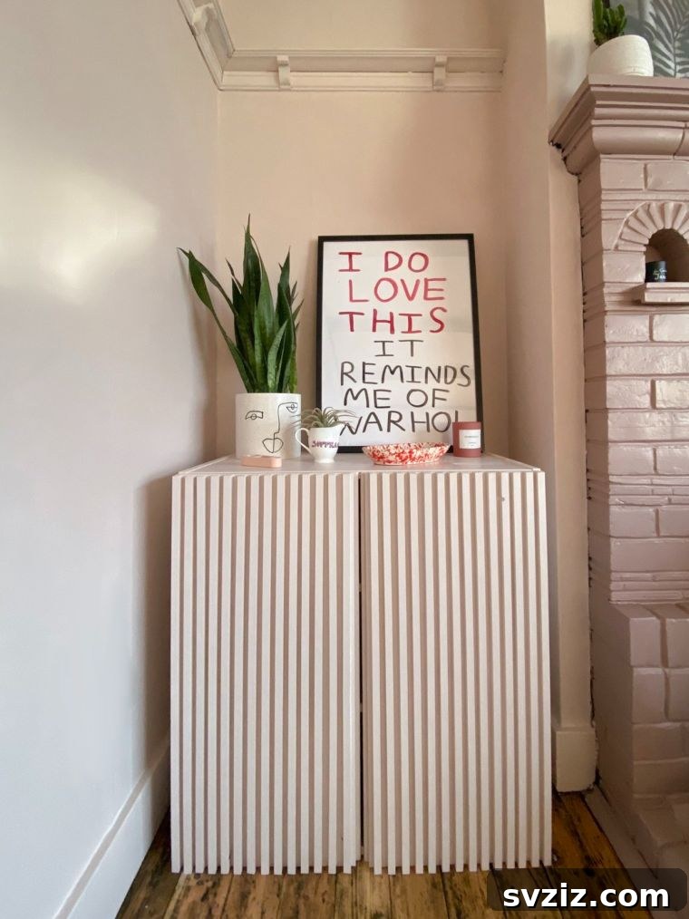Sustainable ribbed IVAR cabinet makeover