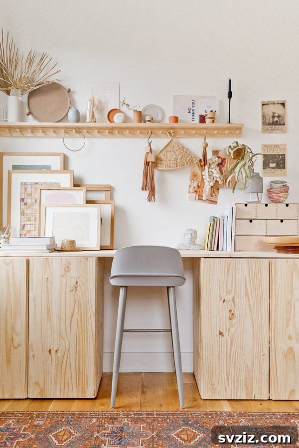 DIY IVAR standing desk with storage