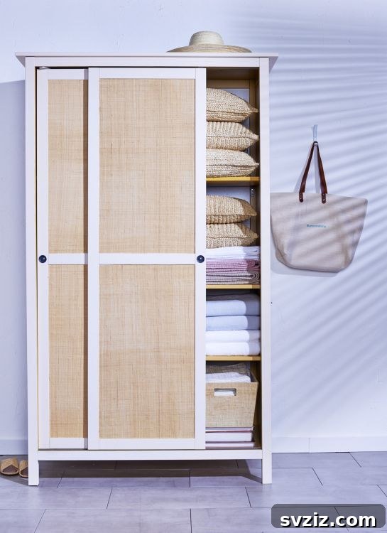 Customized IKEA Hemnes Wardrobe with fabric-covered sliding doors
