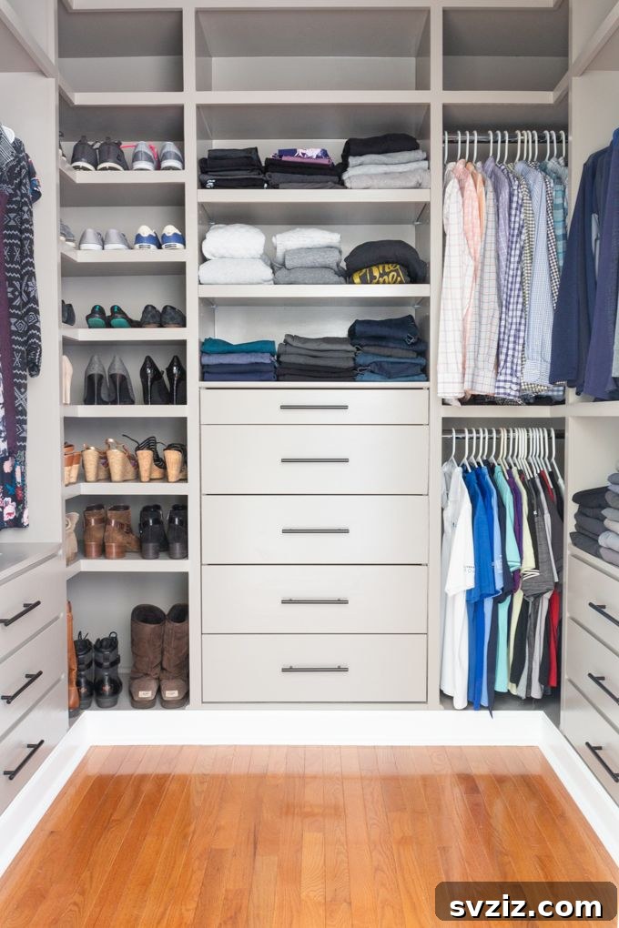 Custom Closet design integrating IKEA Tarva and Ivar dressers