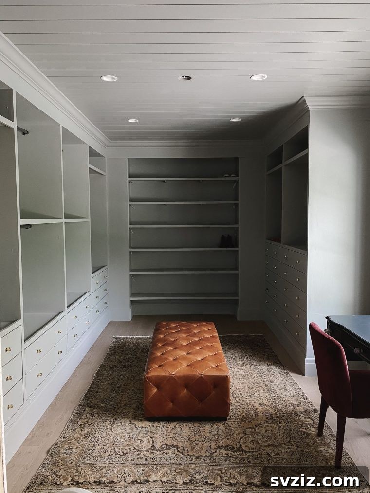 IKEA PAX Closet System with custom wooden drawer fronts