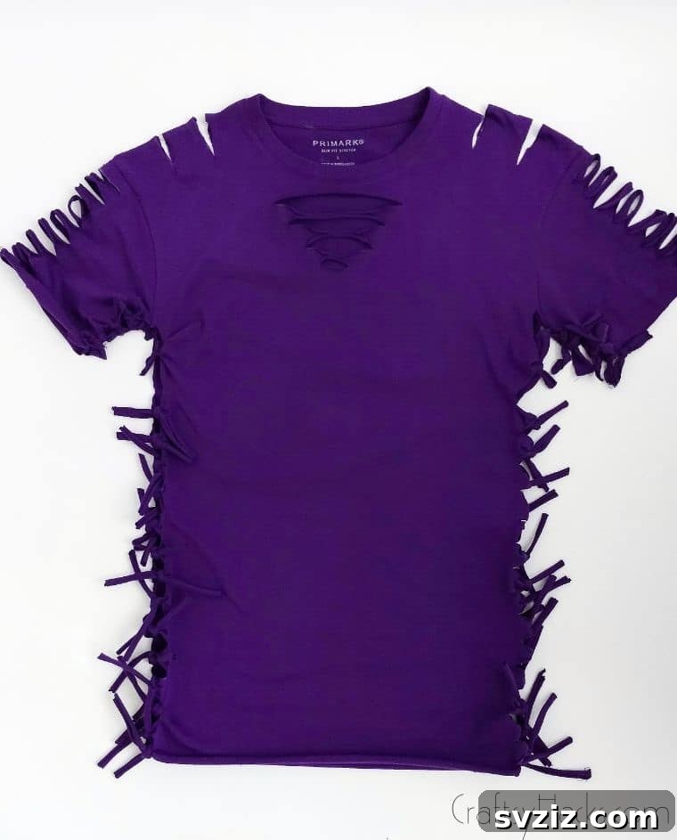 No-Sew T-Shirt Makeover 20 completed no sew shirt