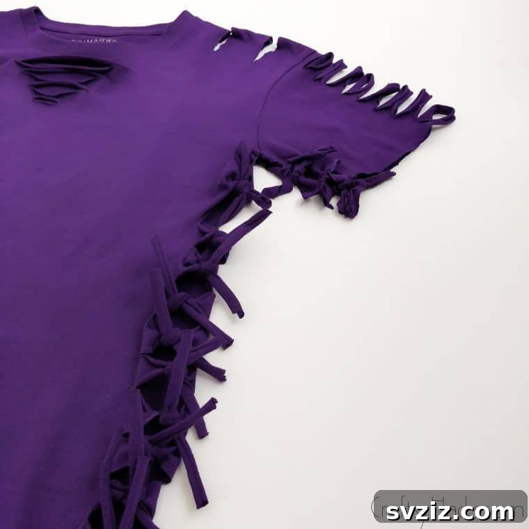No-Sew T-Shirt Makeover 22 finished no sew shirt