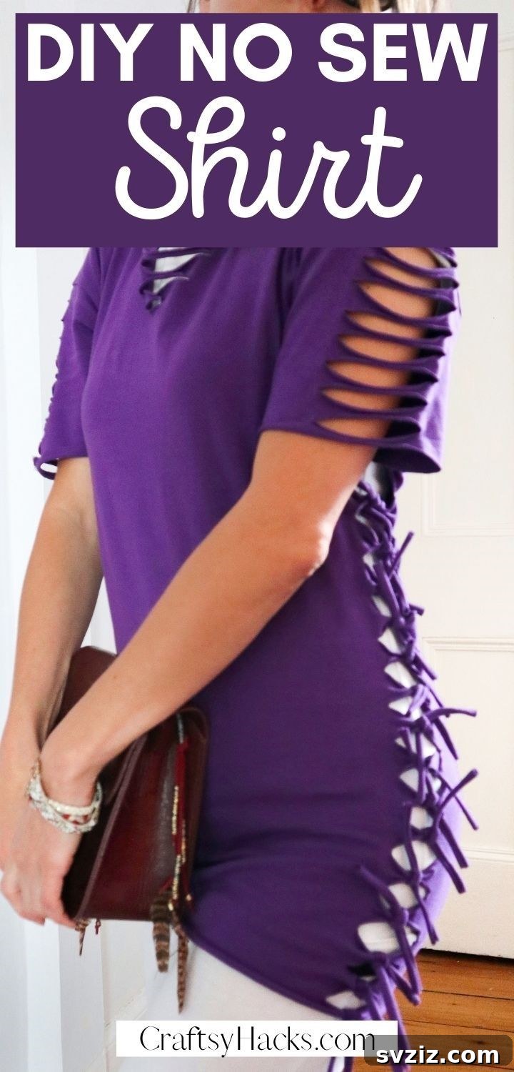 No-Sew T-Shirt Makeover 25 DIY no sew shirt