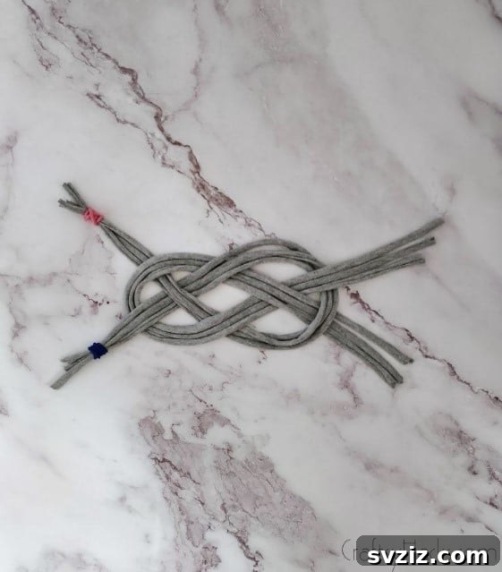 weaved loops of string