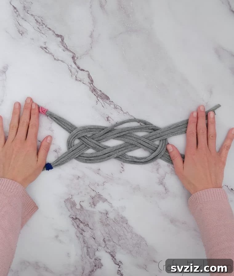 flattening weaved strings