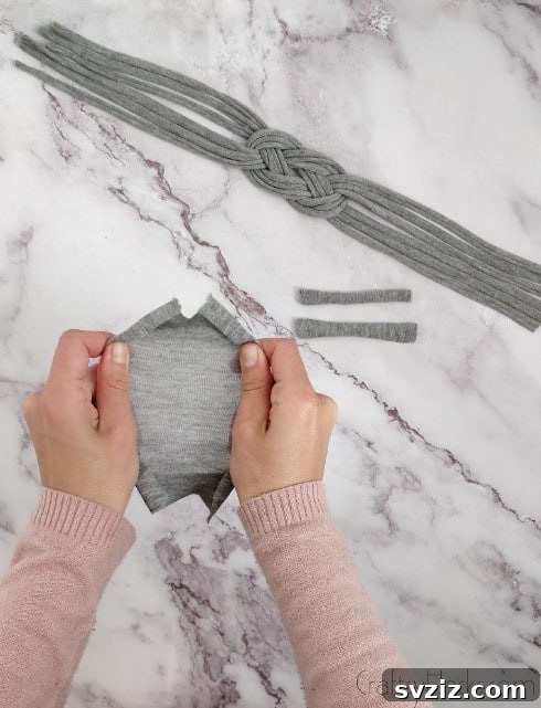 stretching fabric squares