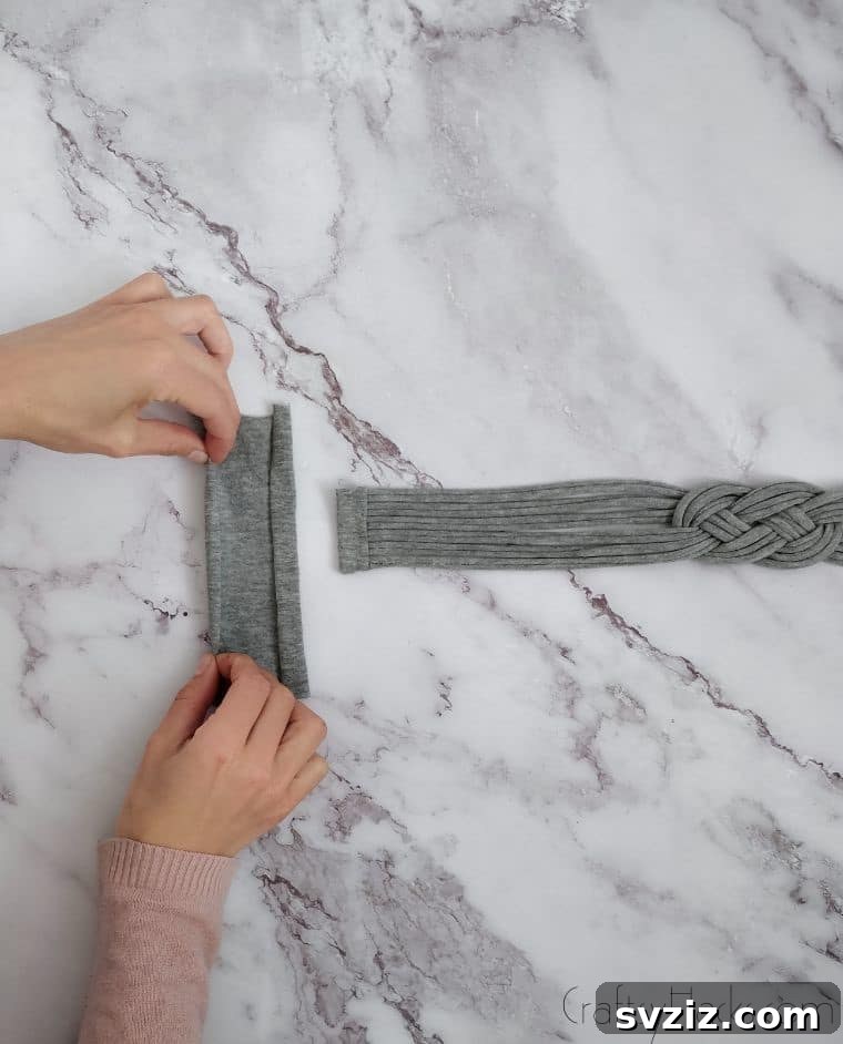 folding larger square of fabric