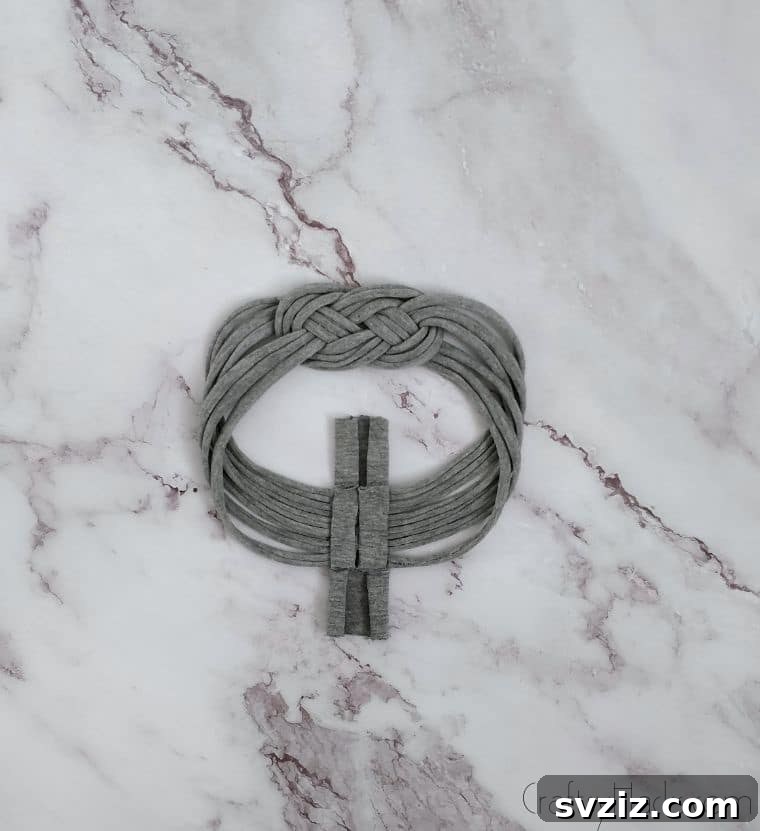 folded fabric over headband ends