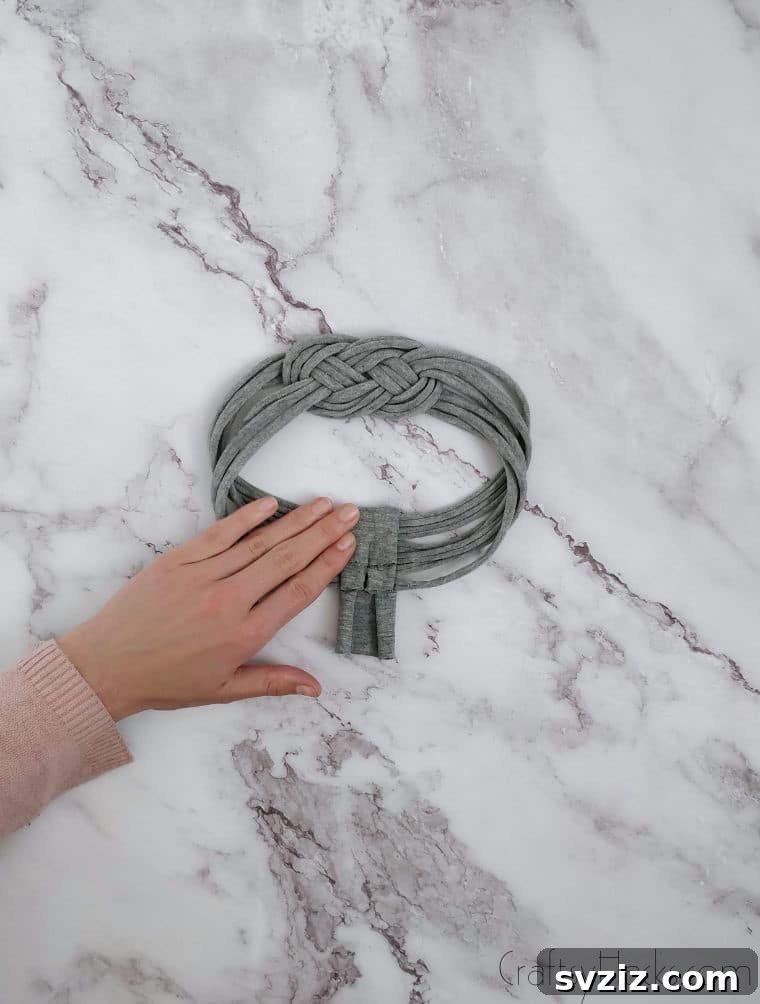 folding over headband end