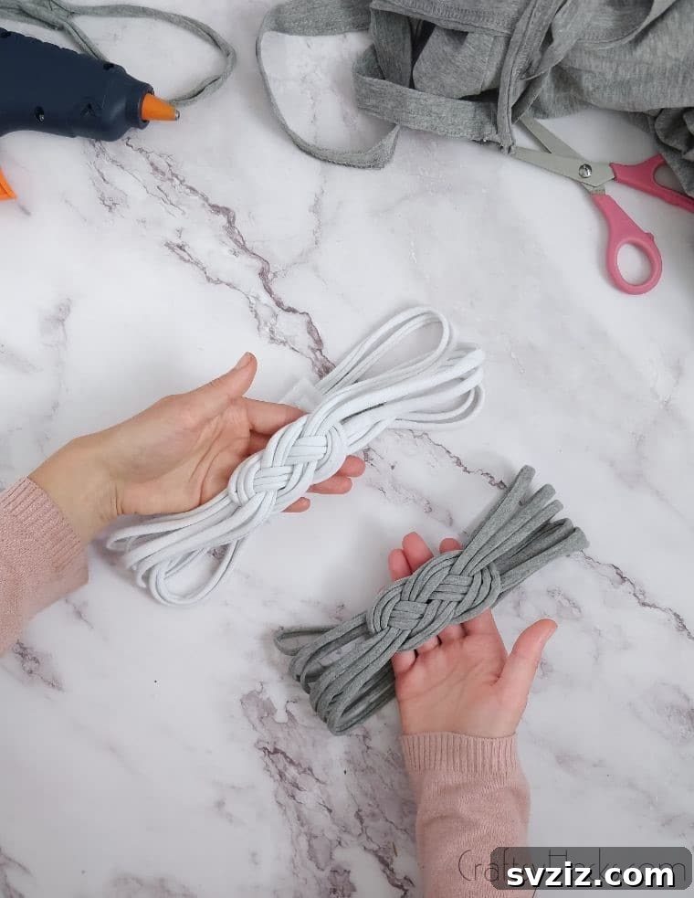 hands holding diy headbands