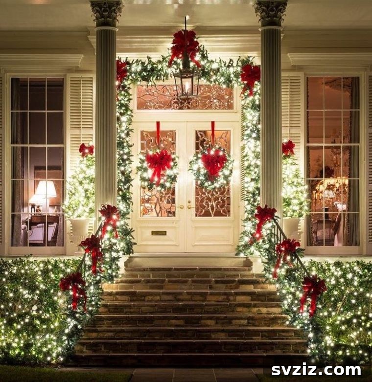 traditional garland porch