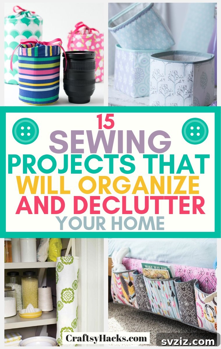 Stitch Away the Clutter: 15 Sewing Projects for Organization 2 15 Sewing Projects to Help Organize and Declutter