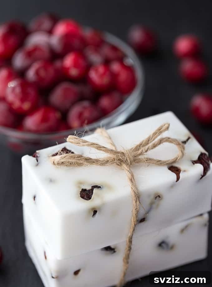Crafty Christmas: 20 Handmade Gifts for Your Nearest and Dearest 12 Homemade Cranberry Vanilla Shea Butter Soap