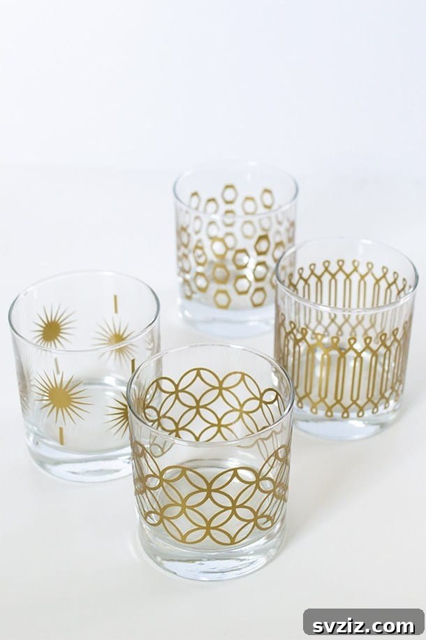 Crafty Christmas: 20 Handmade Gifts for Your Nearest and Dearest 17 Handmade Metallic Print Glassware