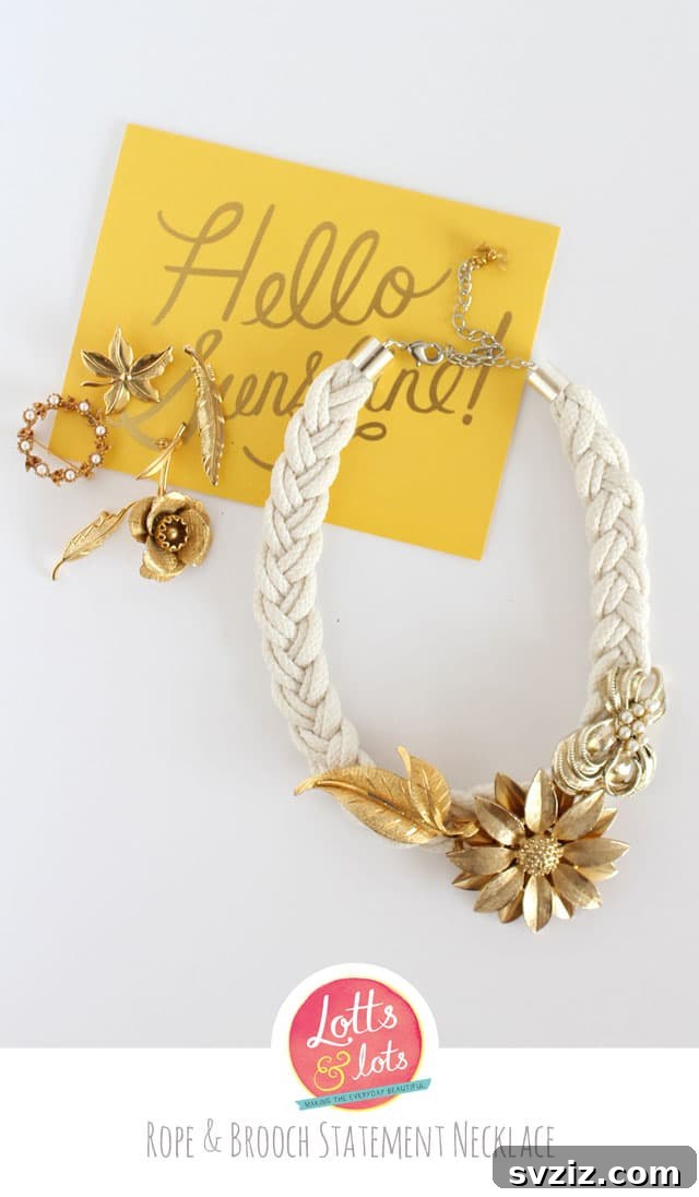 Crafty Christmas: 20 Handmade Gifts for Your Nearest and Dearest 20 Handmade Rope and Brooch Statement Necklace