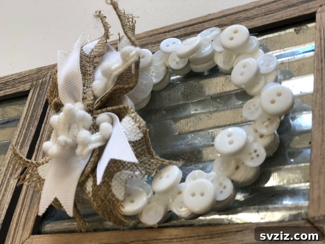 Dollar Tree Mini Button Wreath DIY