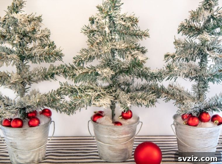 DIY Vintage Mini Christmas Trees from Dollar Tree