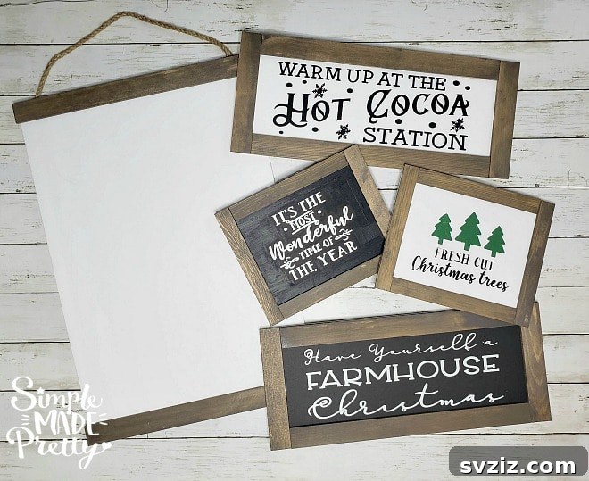 DIY Dollar Store Farmhouse Signs using paint sticks