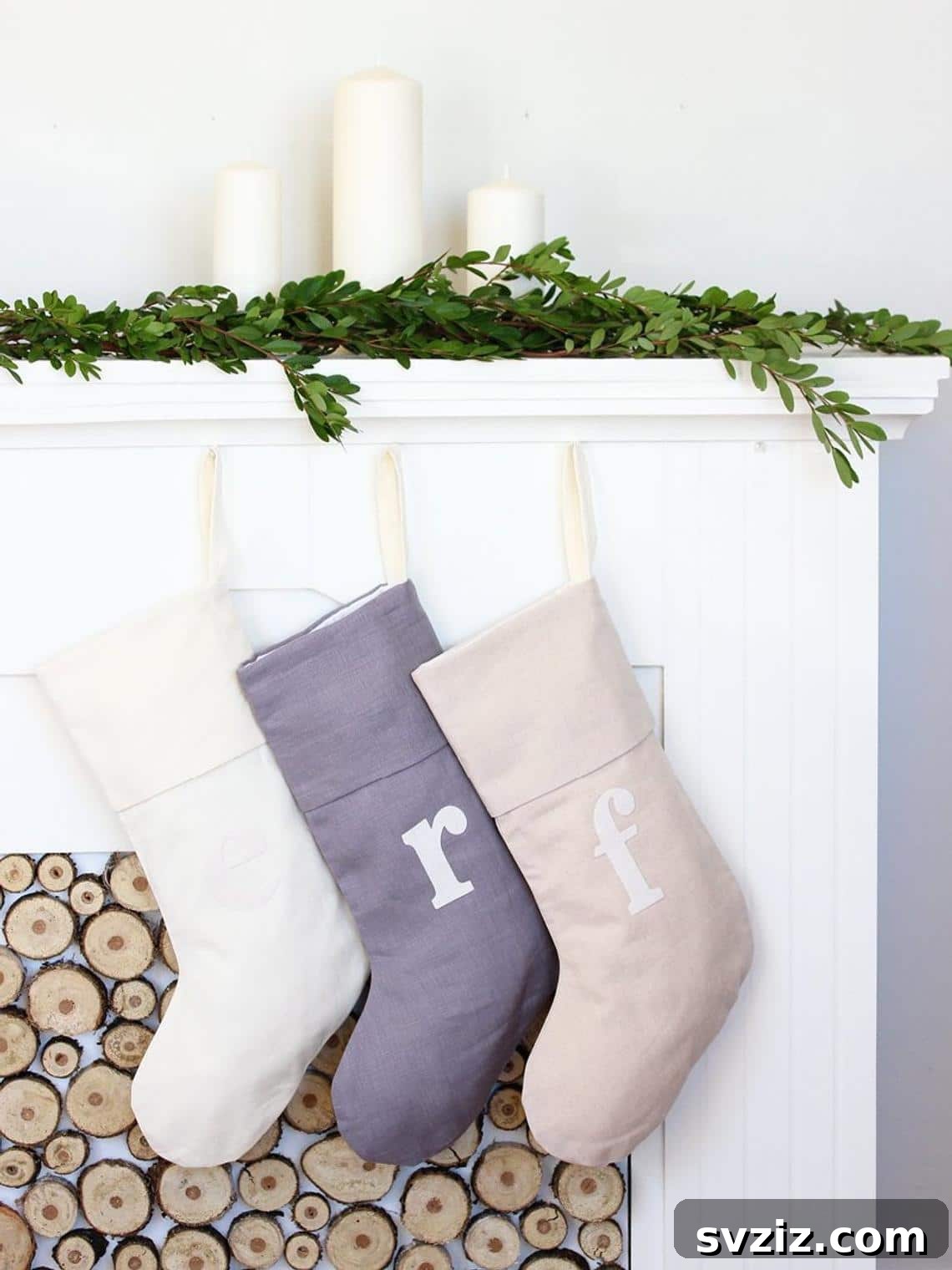 Minimalist Letter Stockings