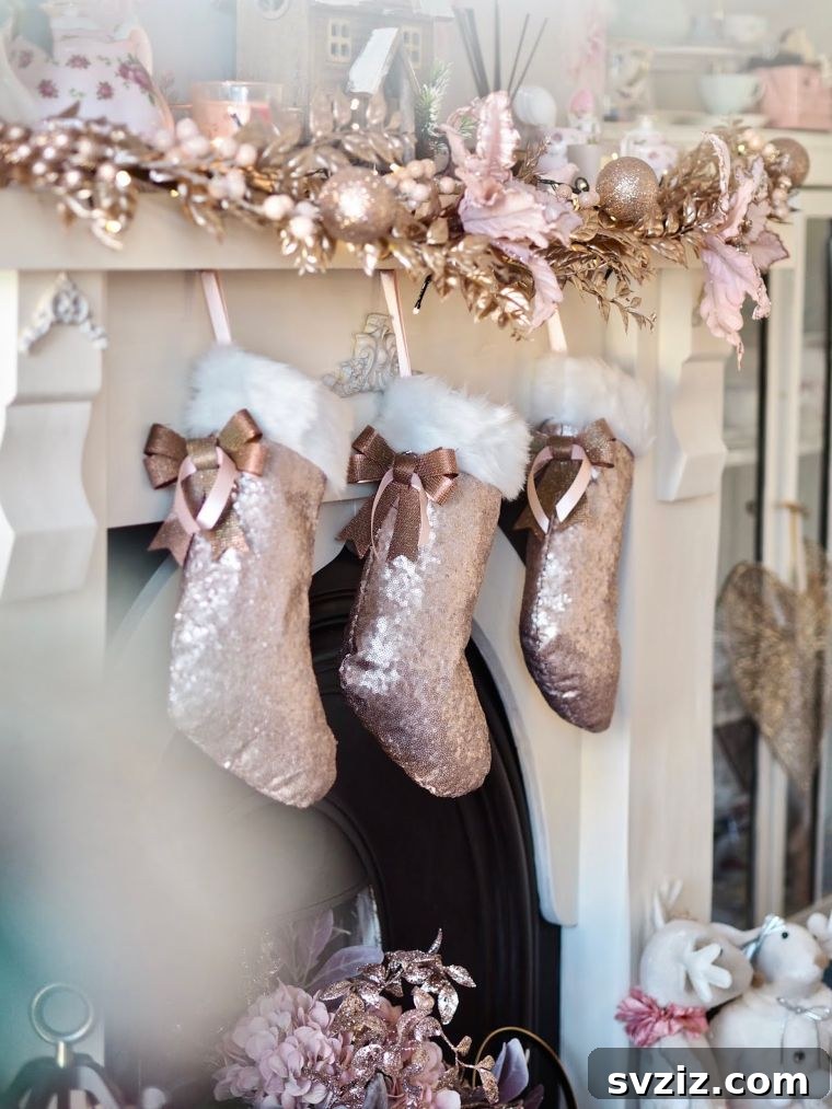 Sequinned Christmas Stockings