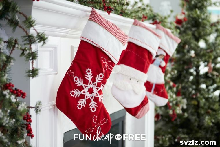 red santa stockings